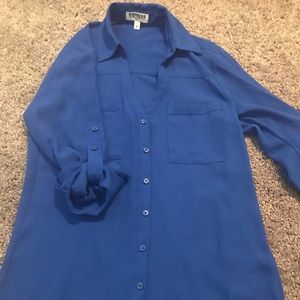 ❗️Express ❗️Royal blue button up blouse